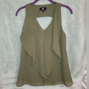 Iz Byer Olive Green Blouse